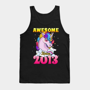 Funny Awesome Unicorn Since 2013 Cute Gift Tank Top